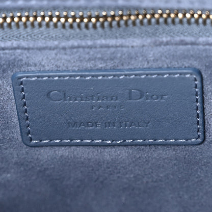 Christian Dior Ultra Matte Calfskin Cannage Large Lady Dior Denim Blue 6 of 10