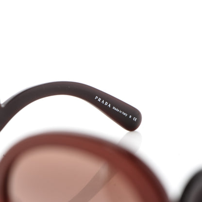 Prada Round Baroque Sunglasses SPR 27N Burgundy 6 of 9