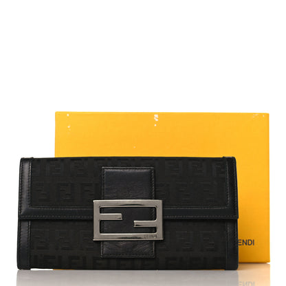 Fendi Zucchino Forever Continental Wallet Black 12 of 12