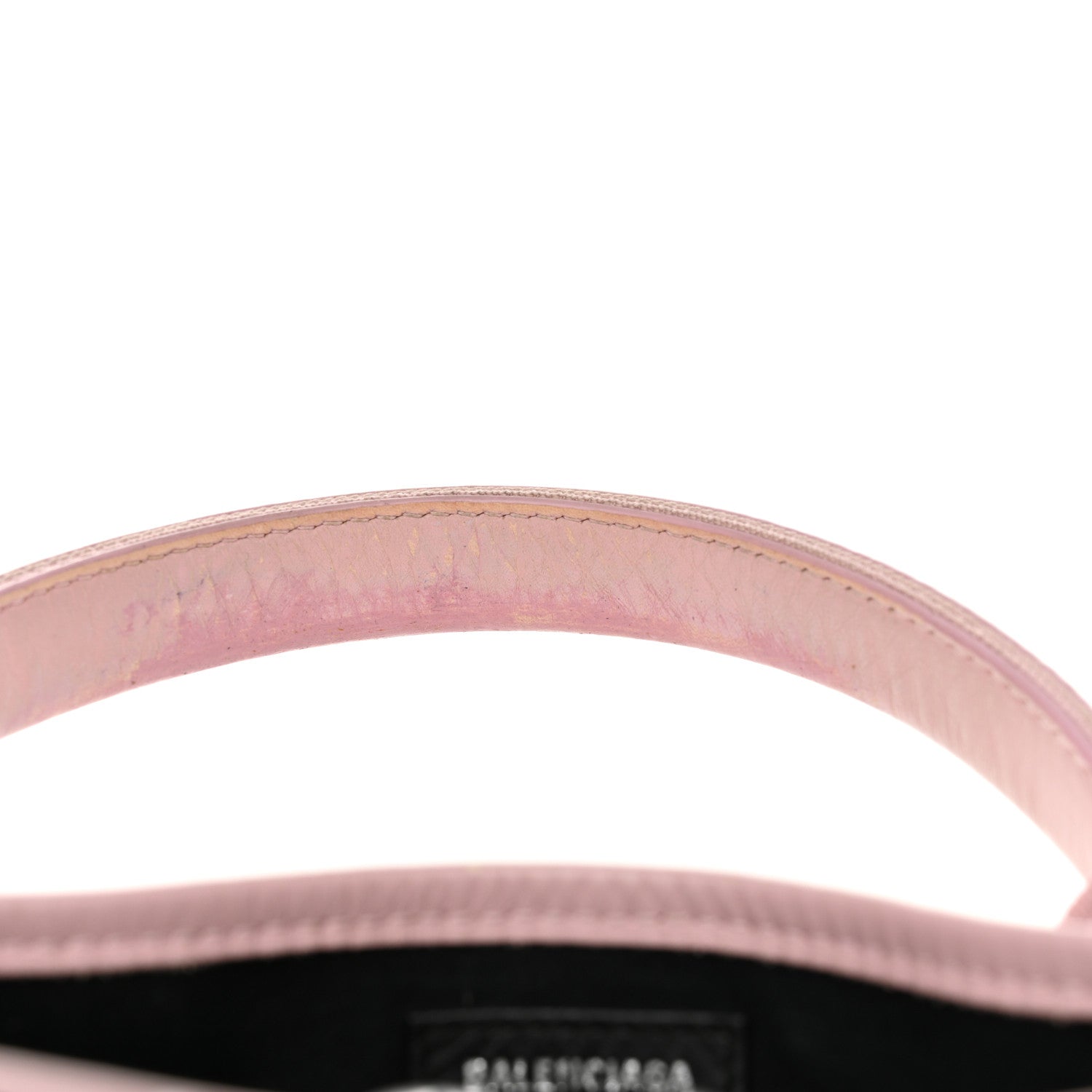 Balenciaga Cotton Canvas Satin Calfskin Navy Cabas XS Pink 14 of 14