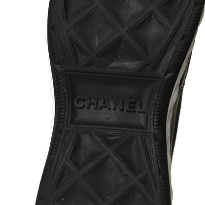 Chanel Velvet Calfskin Mixed Fibers CC Sneakers 37 Black 8 of 13