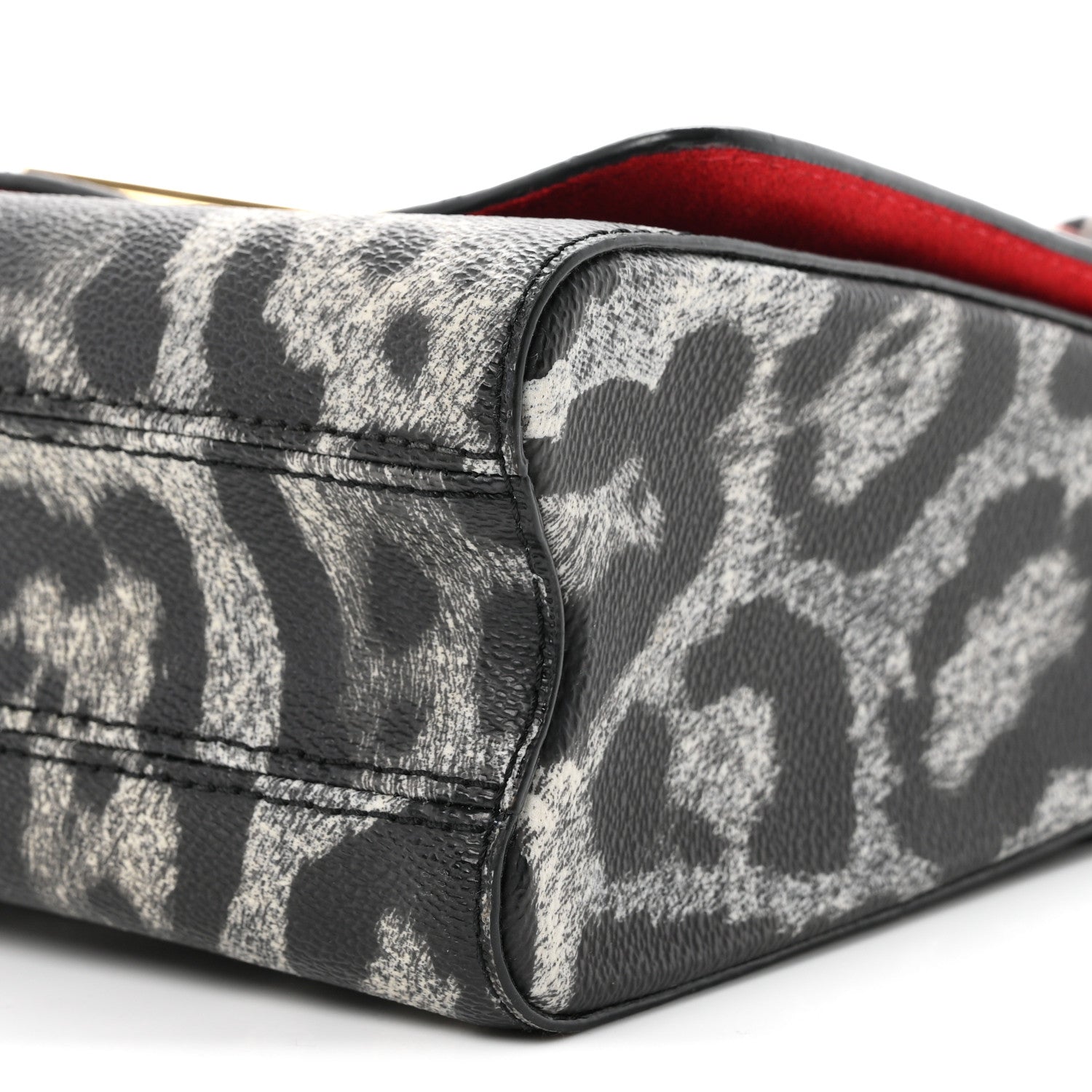 Louis Vuitton Calfskin Wild Animal Print Scarf Handle Twist Shoulder Bag MM 10 of 10