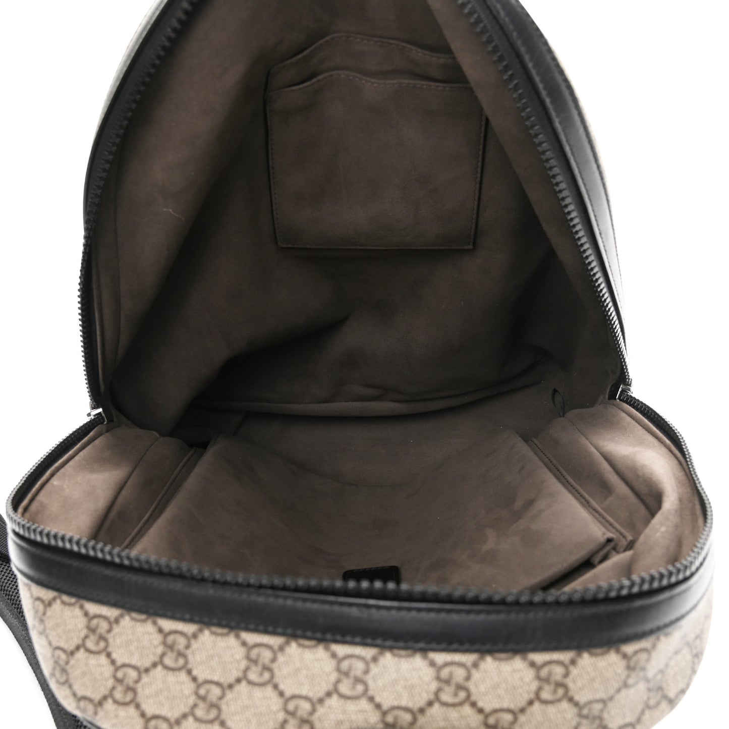 GG Supreme Monogram Medium Backpack Black