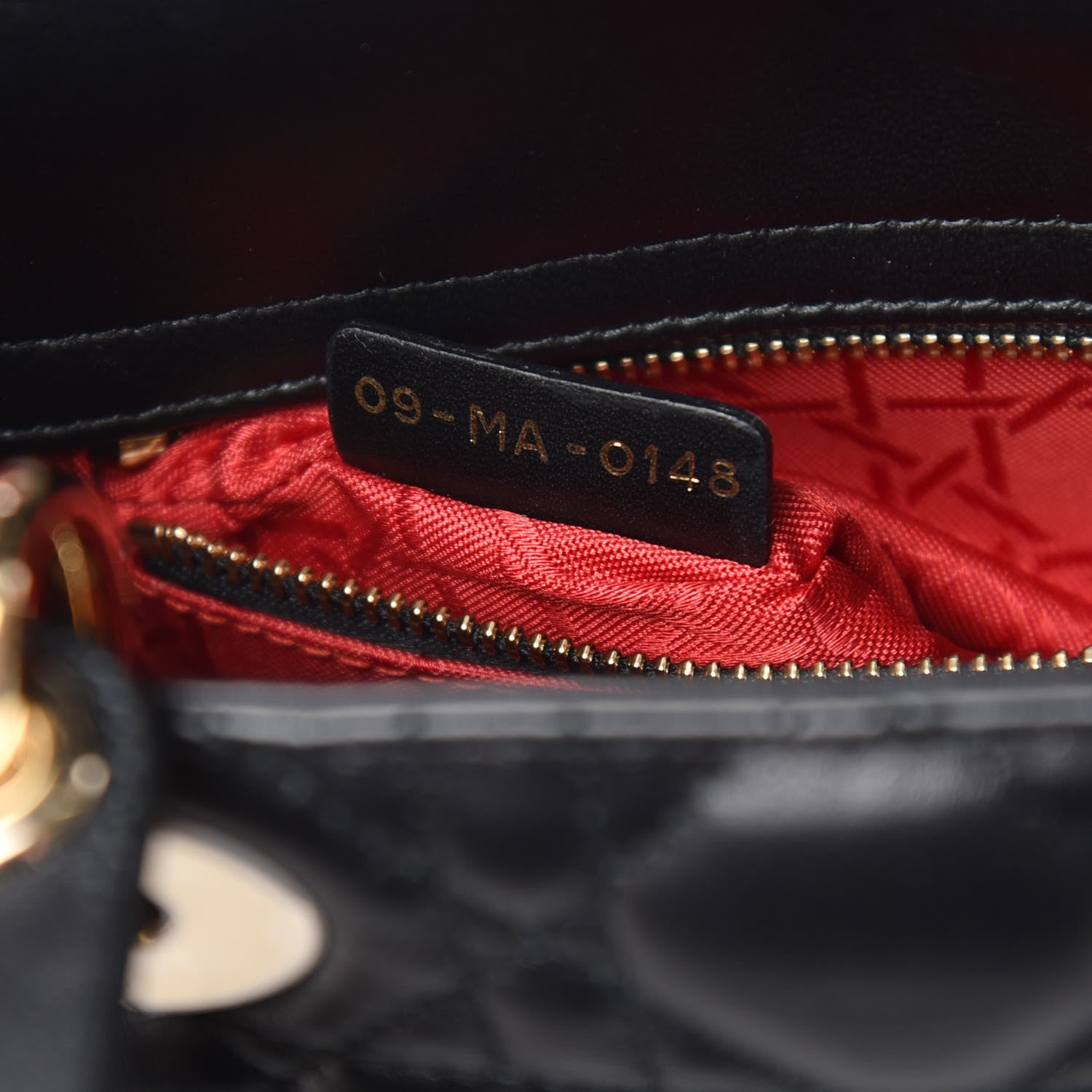 Christian Dior Lambskin Cannage Small Lucky Badges My Lady Dior Black 7 of 10