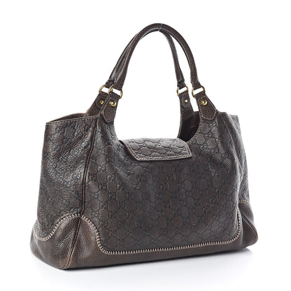 Gucci Guccissima Large New Pelham Shoulder Bag Dark Brown 3 of 9
