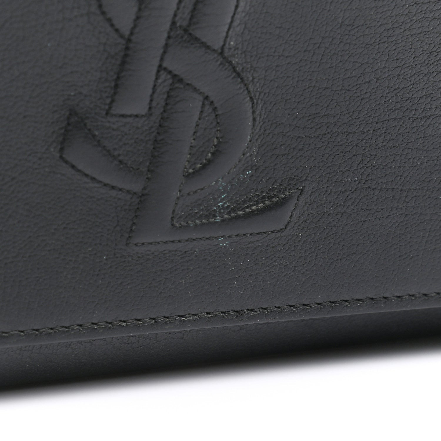 Saint Laurent Calfskin Monogram Large Belle De Jour Clutch Black 10 of 15