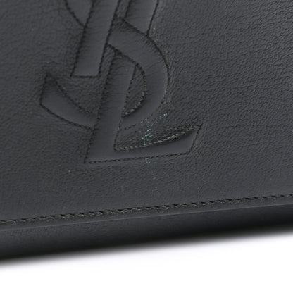 Saint Laurent Calfskin Monogram Large Belle De Jour Clutch Black 10 of 15