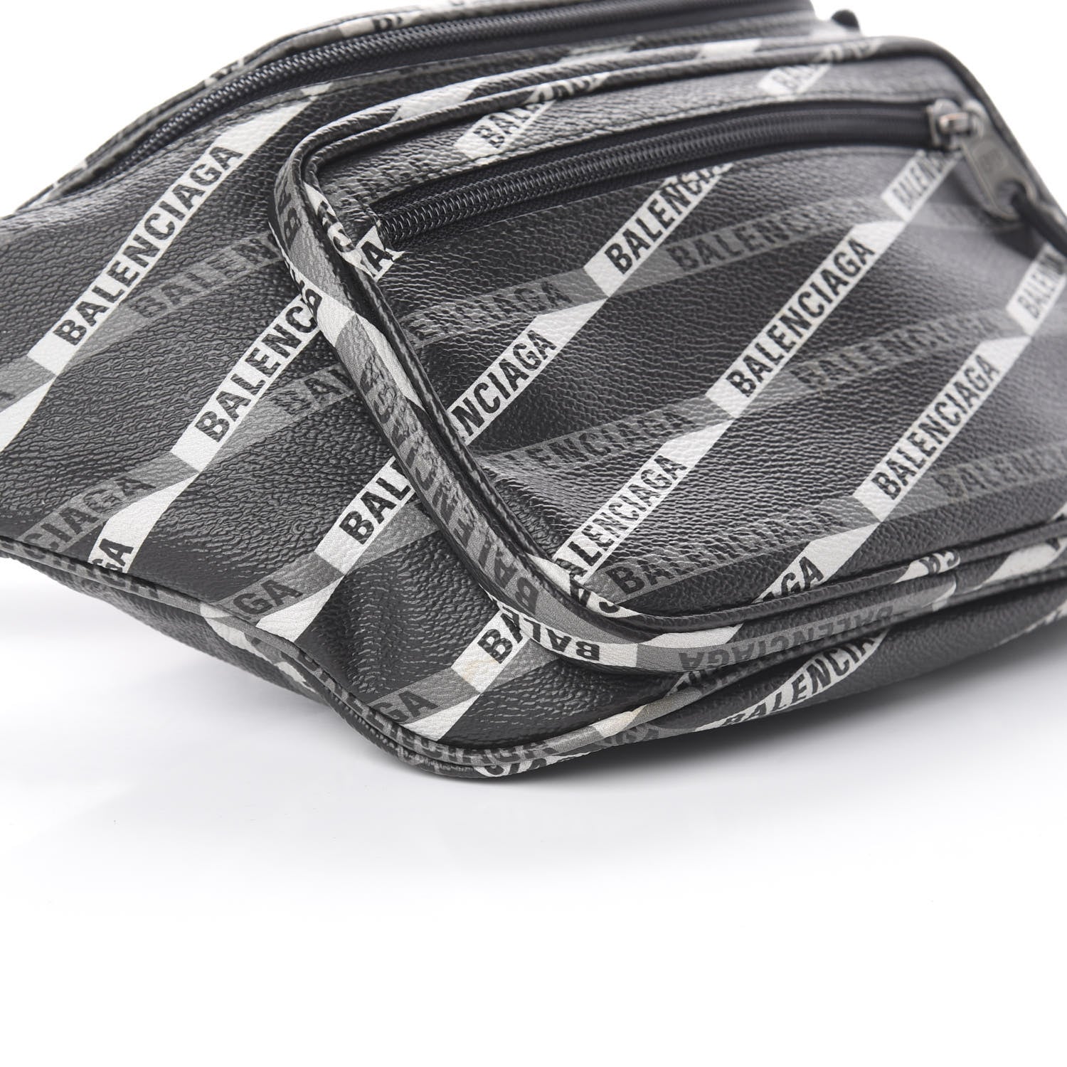 Balenciaga Coated Canvas Losange Monogram Explorer Belt Bag Black Grey 5 of 8