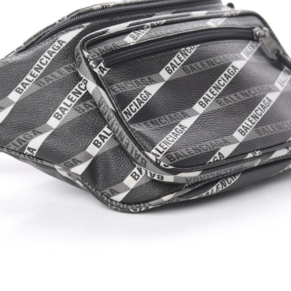 Balenciaga Coated Canvas Losange Monogram Explorer Belt Bag Black Grey 5 of 8