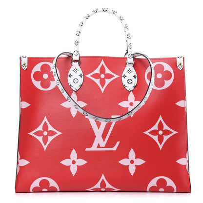 Louis Vuitton Monogram Giant Onthego GM Rouge Rose 1 of 10