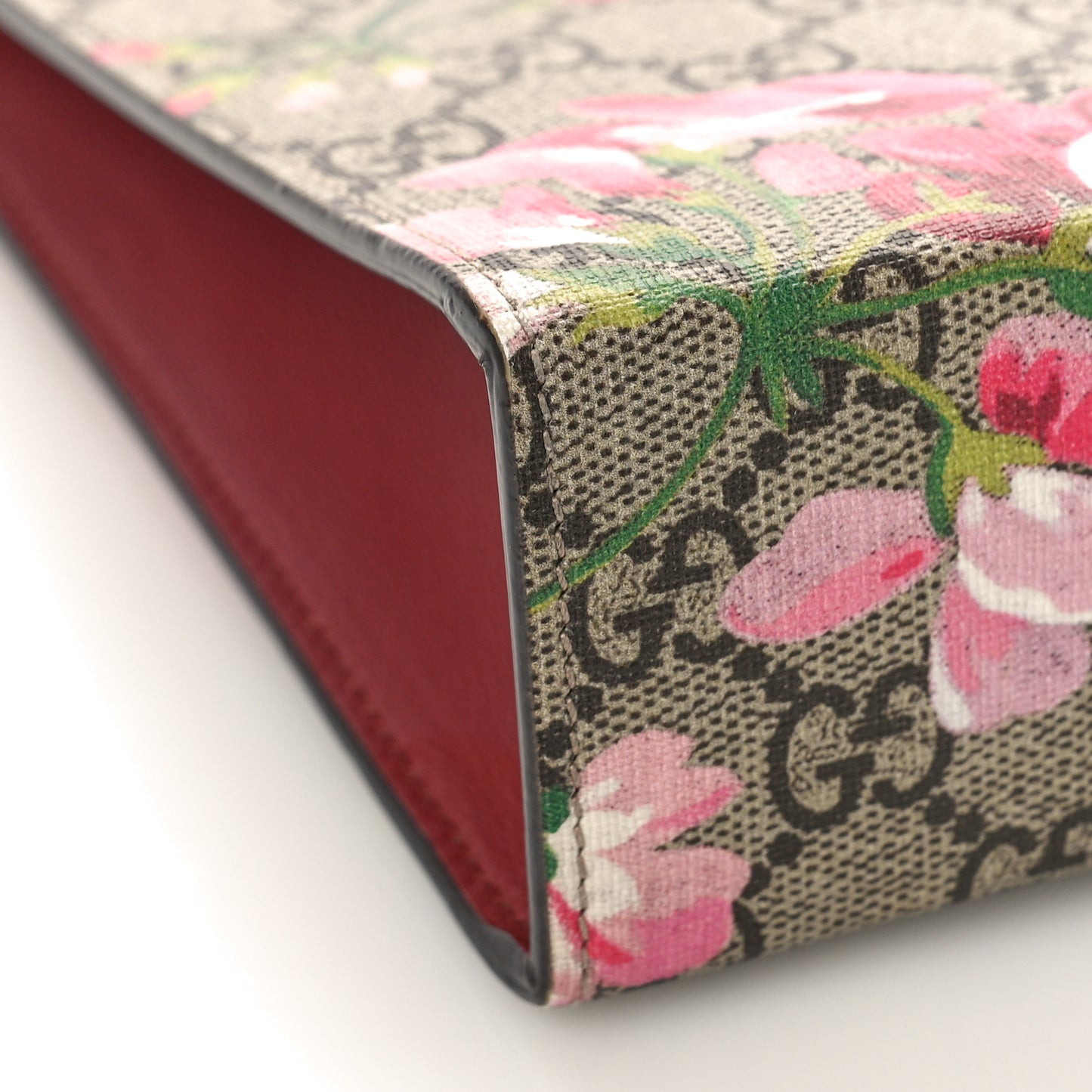 GG Supreme Monogram Blooms Large Cosmetic Case Beige Multicolor Dry Rose