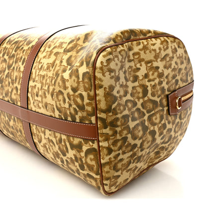 Celine Triomphe Cheetah Canvas Large Travel Duffle Brown 9 of 9