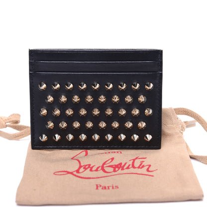 Christian Louboutin Calfskin Paris Spikes Kios Card Holder Black 8 of 8
