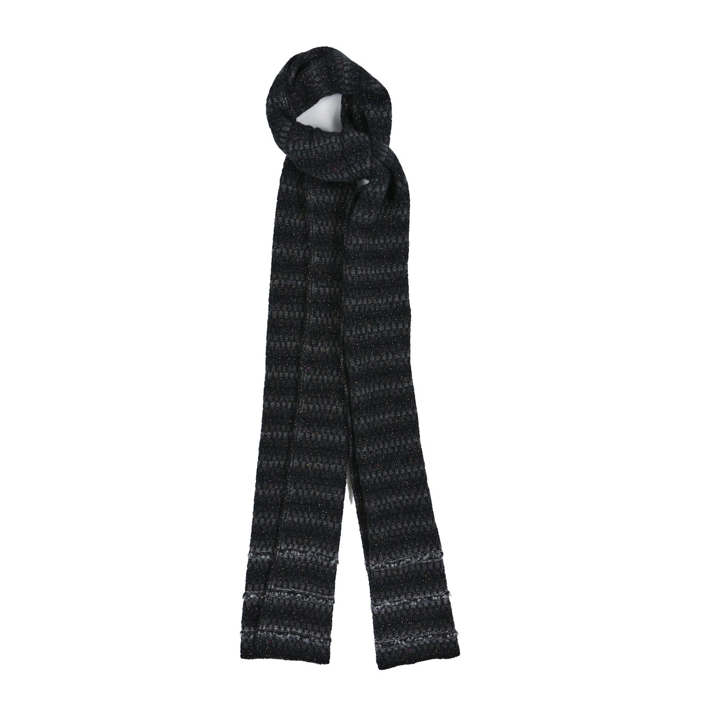 Cashmere Glitter Woven Scarf Grey White Multicolor