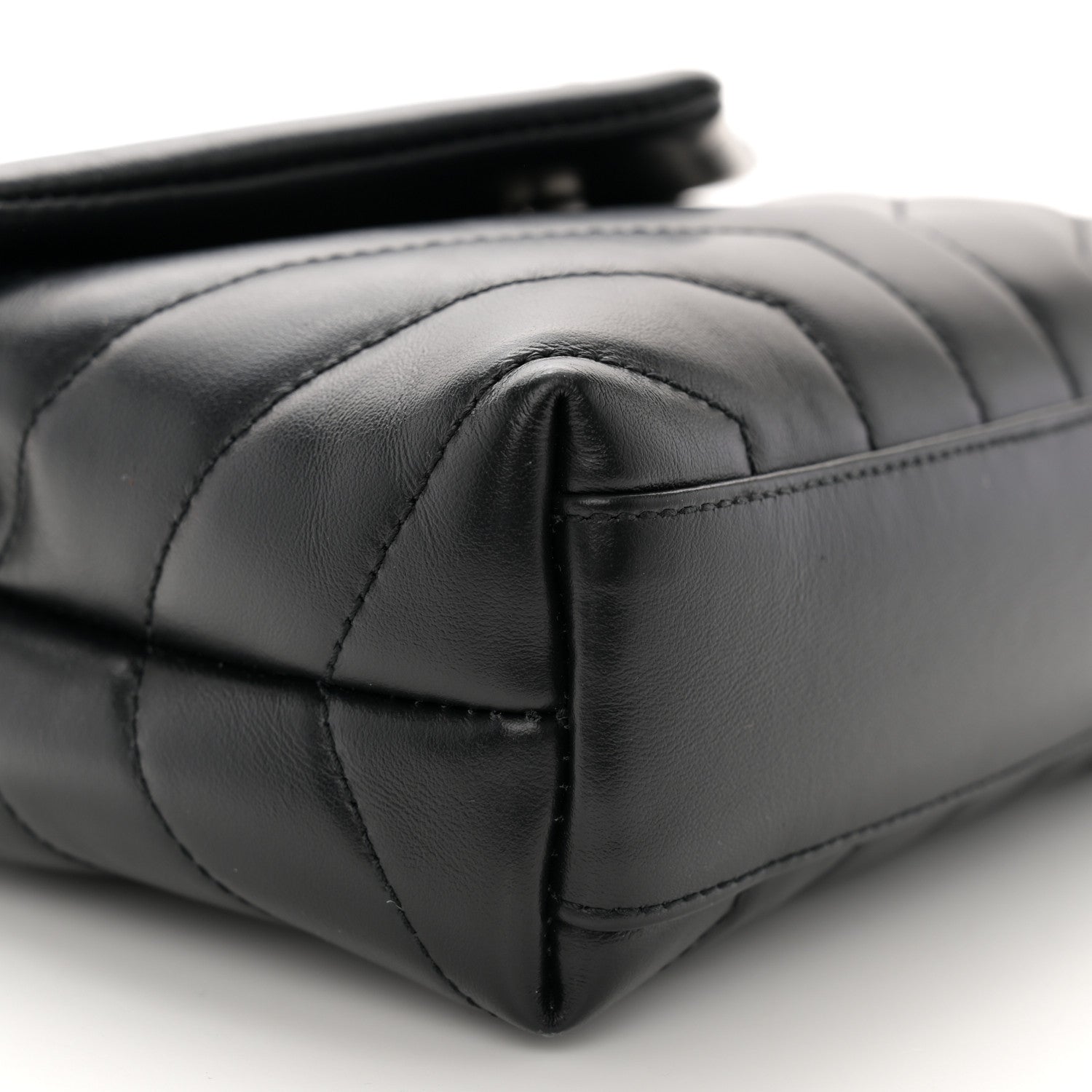 Saint Laurent Calfskin Y Quilted Monogram Toy Loulou Crossbody Bag Black 9 of 11