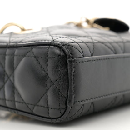Christian Dior Lambskin Cannage Micro Lady D-Joy Black 9 of 13
