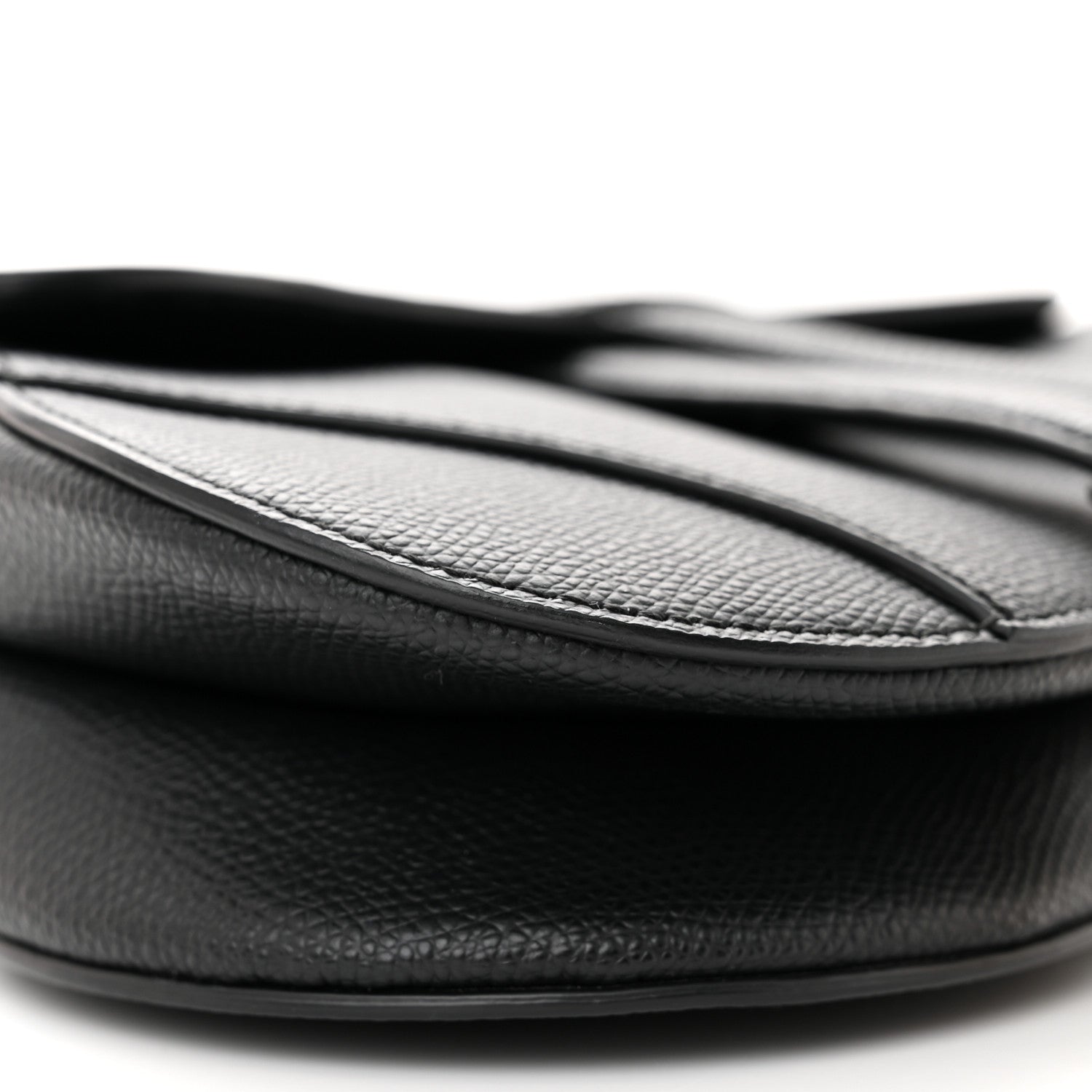 Christian Dior Grained Calfskin Mini Saddle Bag Black 9 of 10