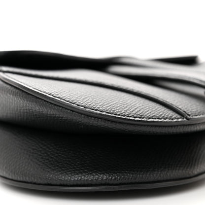 Christian Dior Grained Calfskin Mini Saddle Bag Black 9 of 10