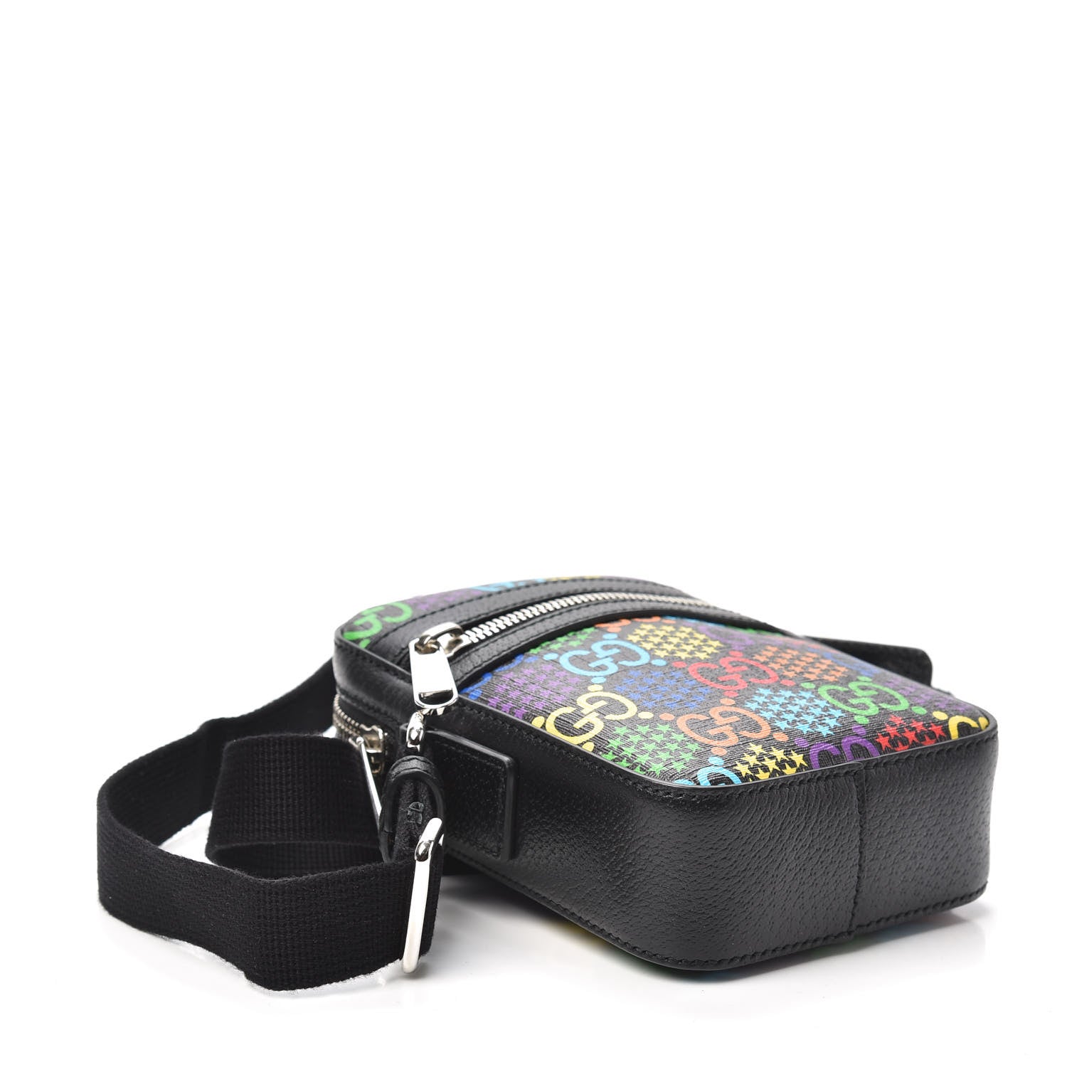 Gucci GG Supreme Monogram Psychedelic Messenger Bag Black 4 of 9