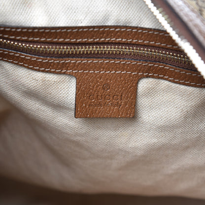 Gucci Monogram Textured Calfskin Large Bree Hobo Beige Ebony Nocciola 6 of 18