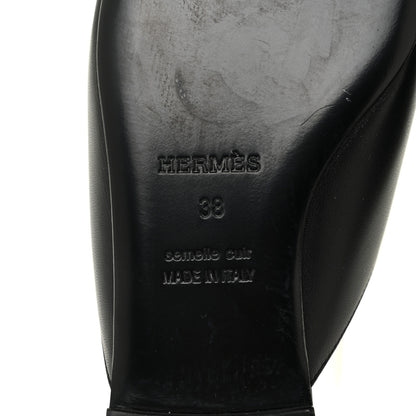 Hermes Calfskin Tangeria Mules 38 Black 6 of 10