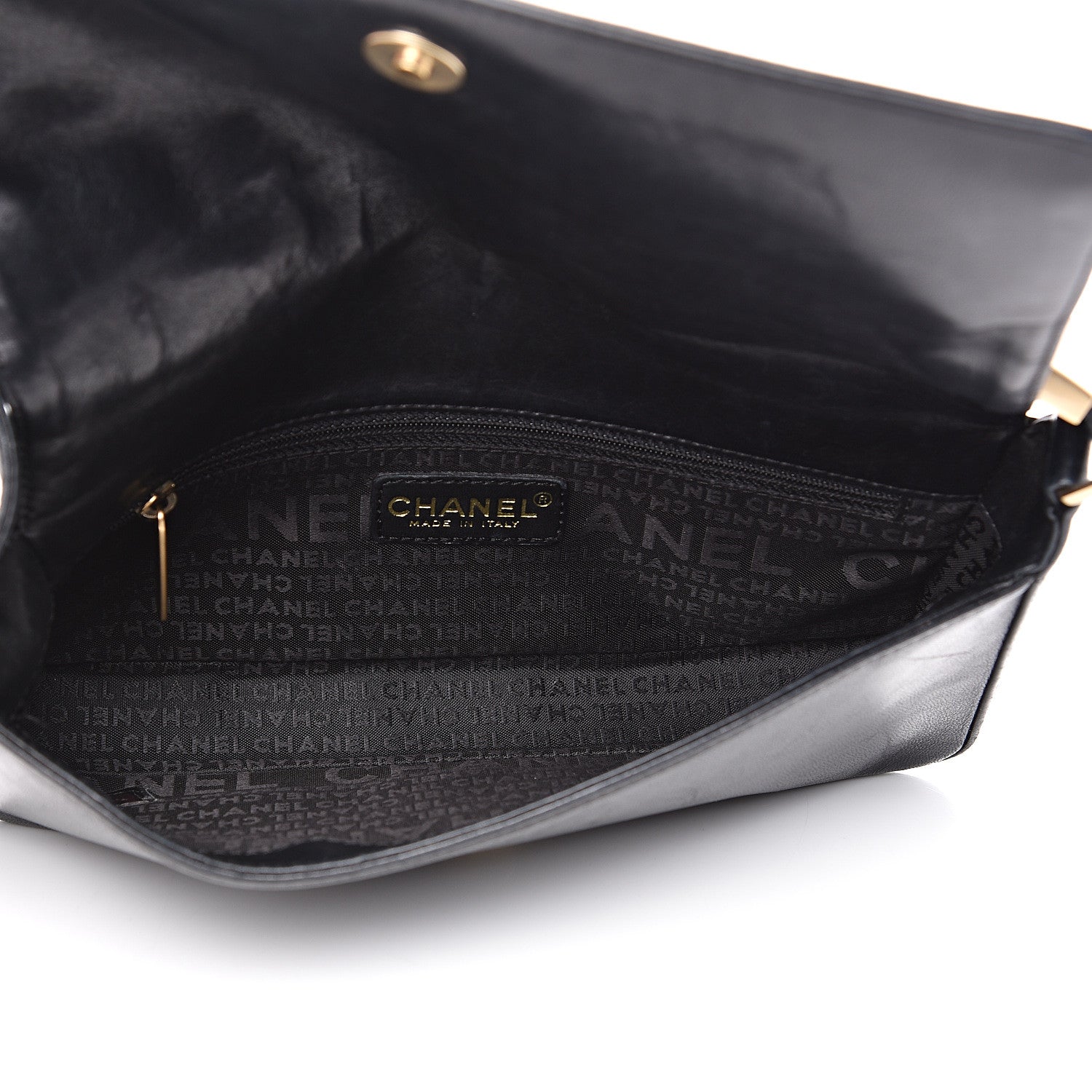 Chanel Lambskin Quilted CC Chocolate Bar Flap Black 5 of 16