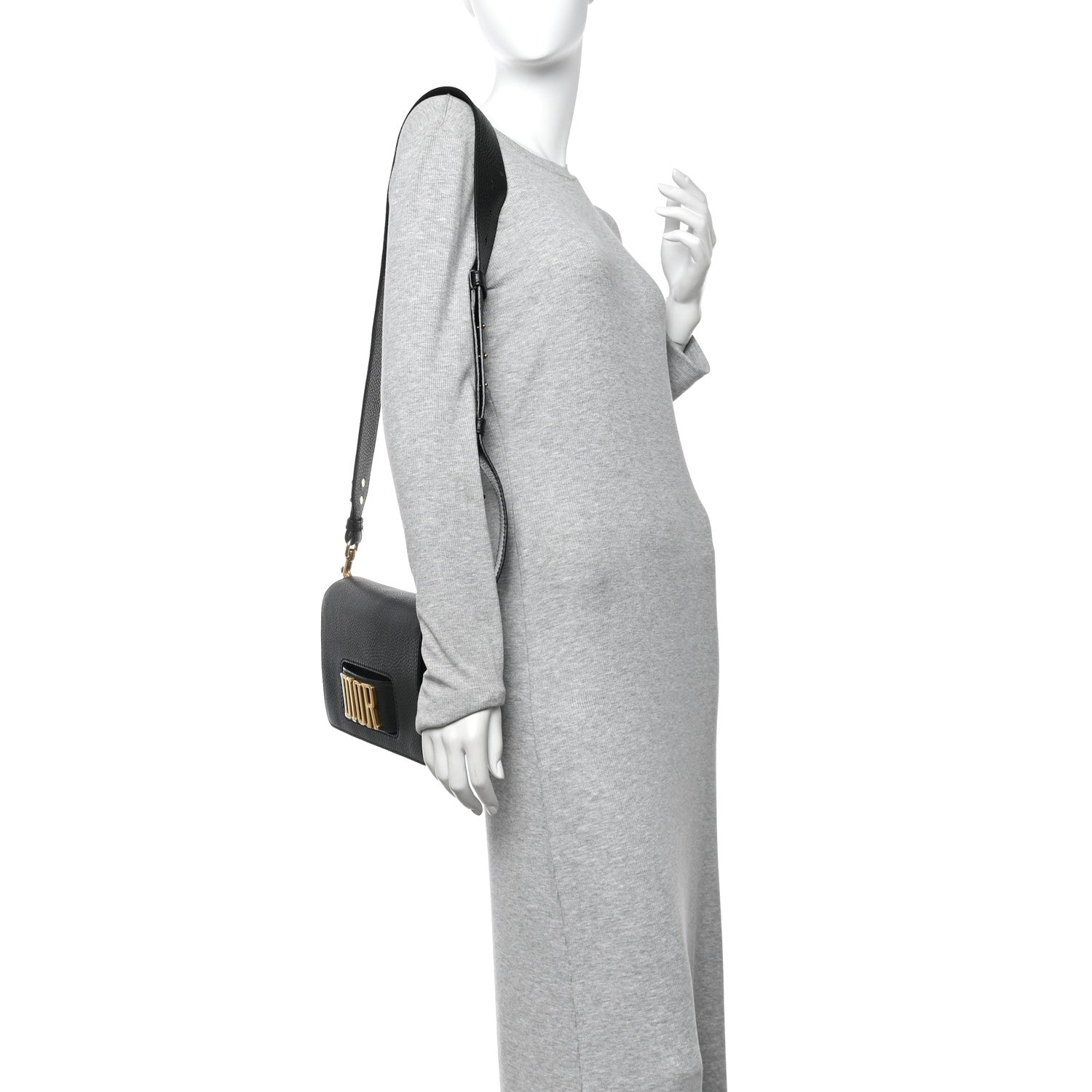 Christian Dior Grained Calfskin Dio(r)evolution Flap Bag Black 2 of 14