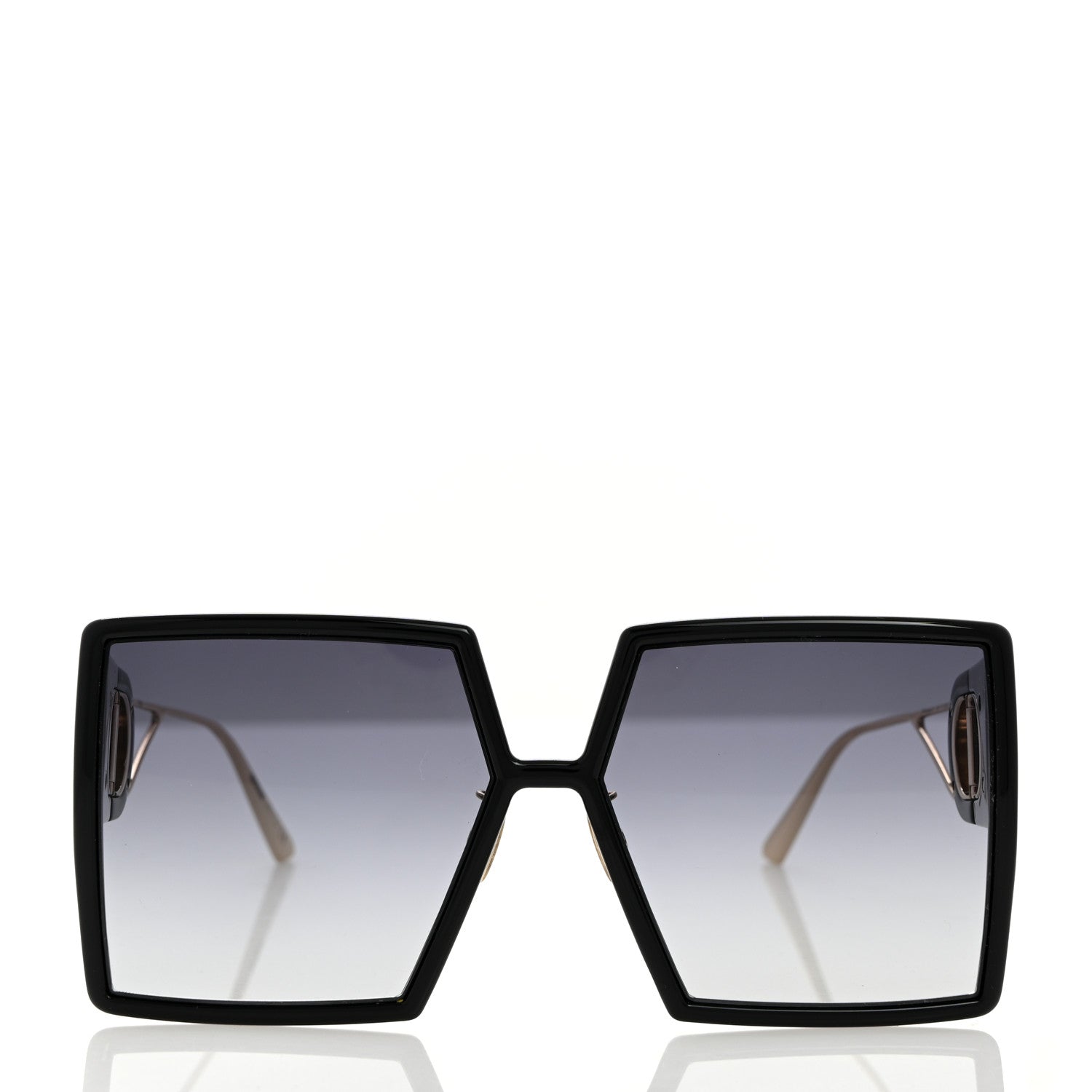 Christian Dior Acetate Square 30 Montaigne Sunglasses Black Gold 2 of 8