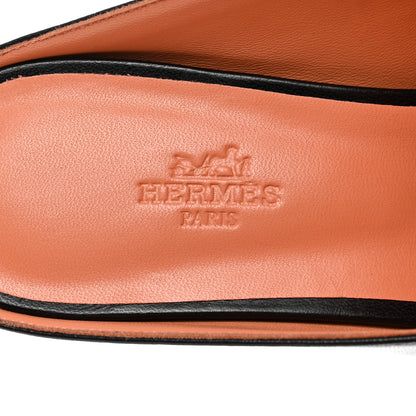 Hermes Goatskin Rivoli Mules 39 Black 7 of 11