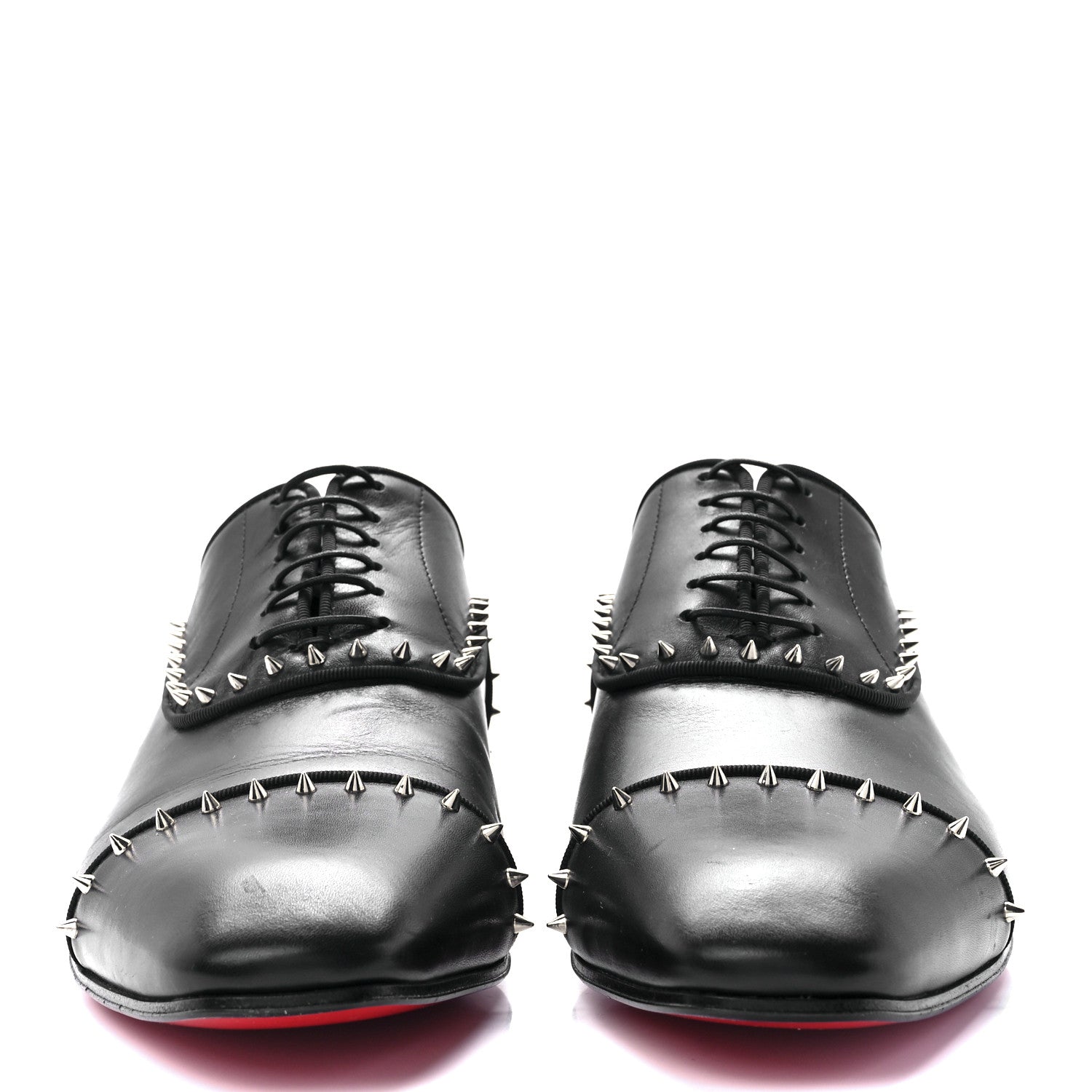 Christian Louboutin Calfskin Mens Eton Flat Loafers 44.5 Black 2 of 7