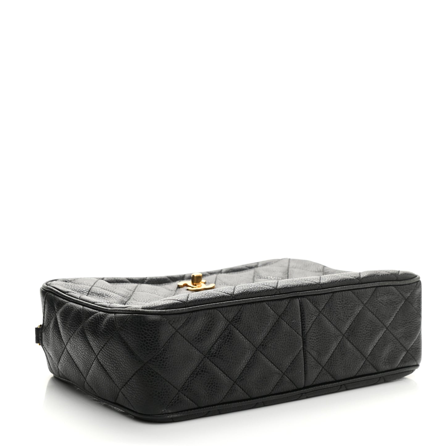 Caviar Quilted Camera Case Black