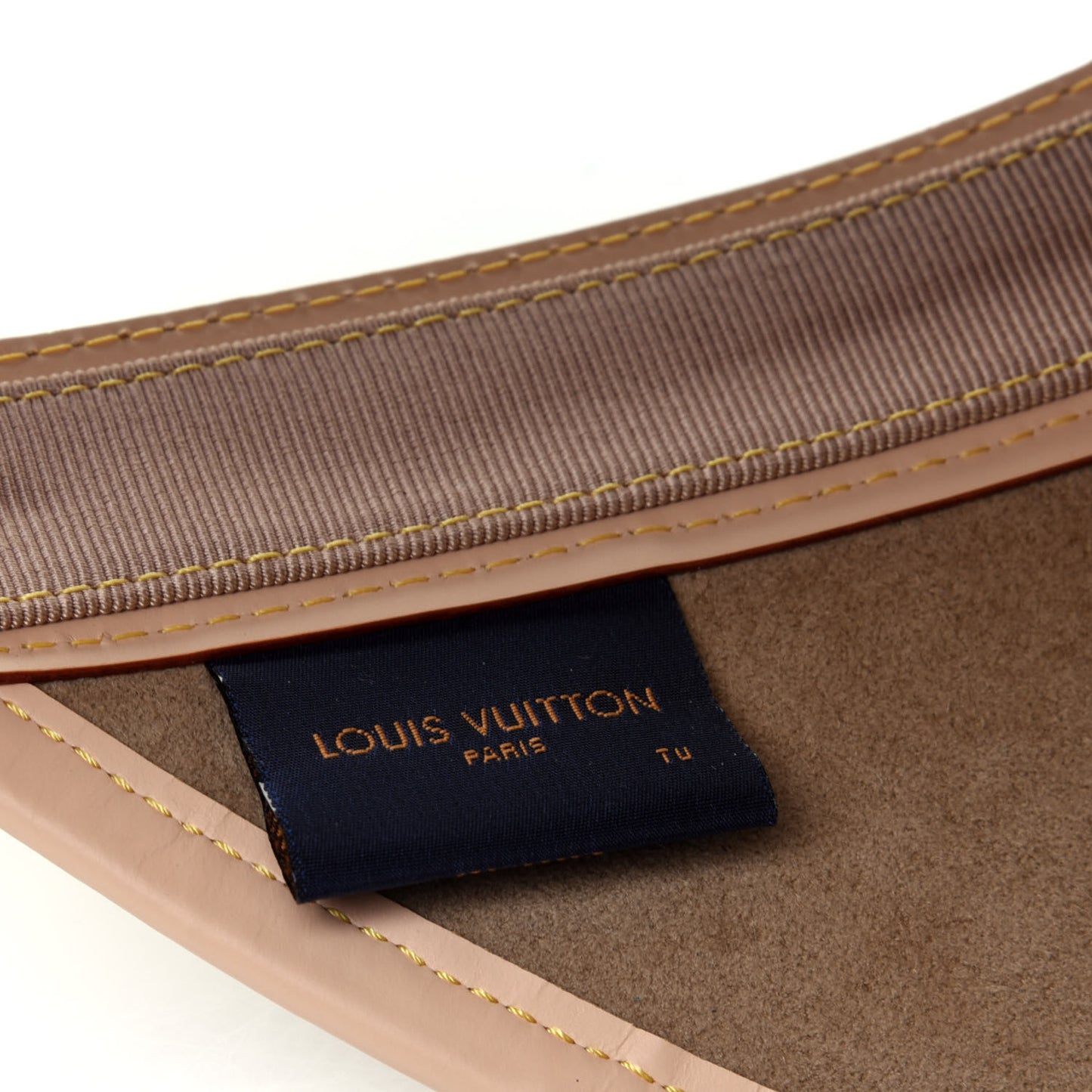 Calfskin Raffia Monogram Strawgram Visor Natural