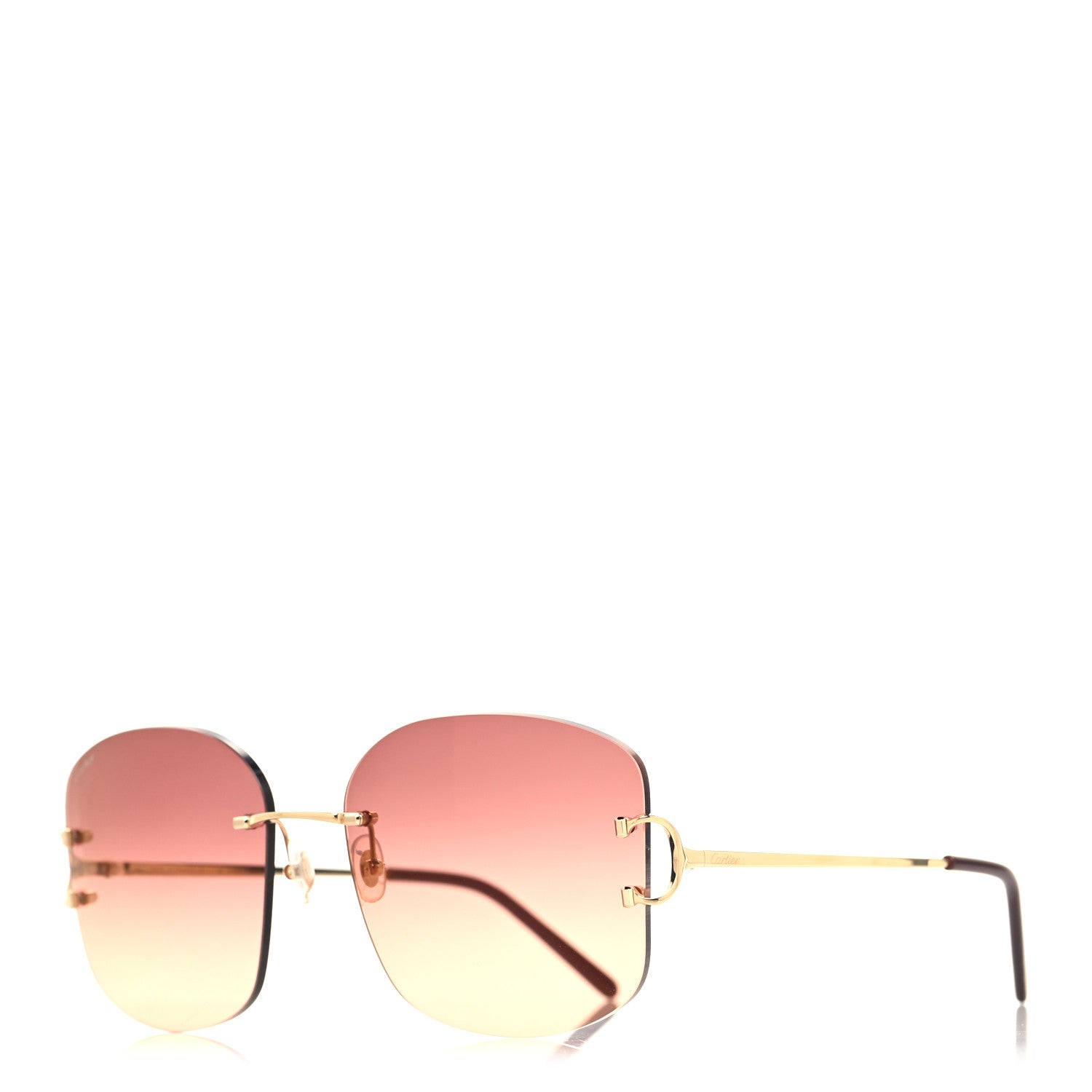 Cartier Metal C Decor CT0037RS Sunglasses Gold 1 of 8