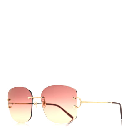 Cartier Metal C Decor CT0037RS Sunglasses Gold 1 of 8
