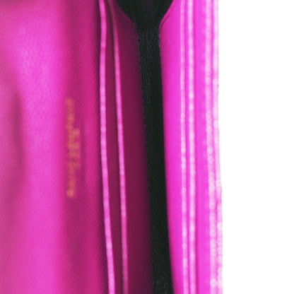 Saint Laurent Grain De Poudre Matelasse Chevron Small Monogram Envelope Wallet Dark Grape 5 of 7