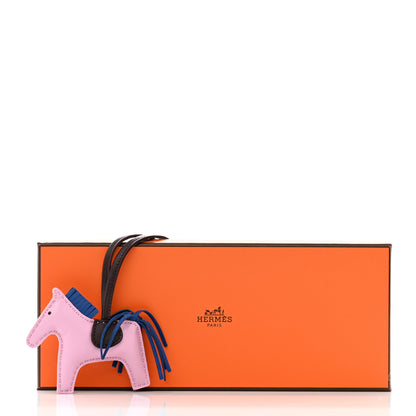 Hermes Milo Lambskin Grigri Rodeo Horse Bag Charm PM Mauve Sylvestre Bleu France Rouge Sellier 5 of 5