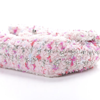 Chanel Tweed Quilted Mini Rectangular Flap Light Pink Silver Blue 8 of 11