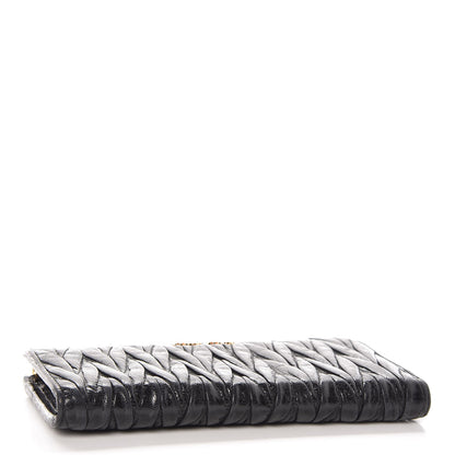 Miu Miu Nappa Matelasse Lux Zip Around Wallet Black 4 of 7