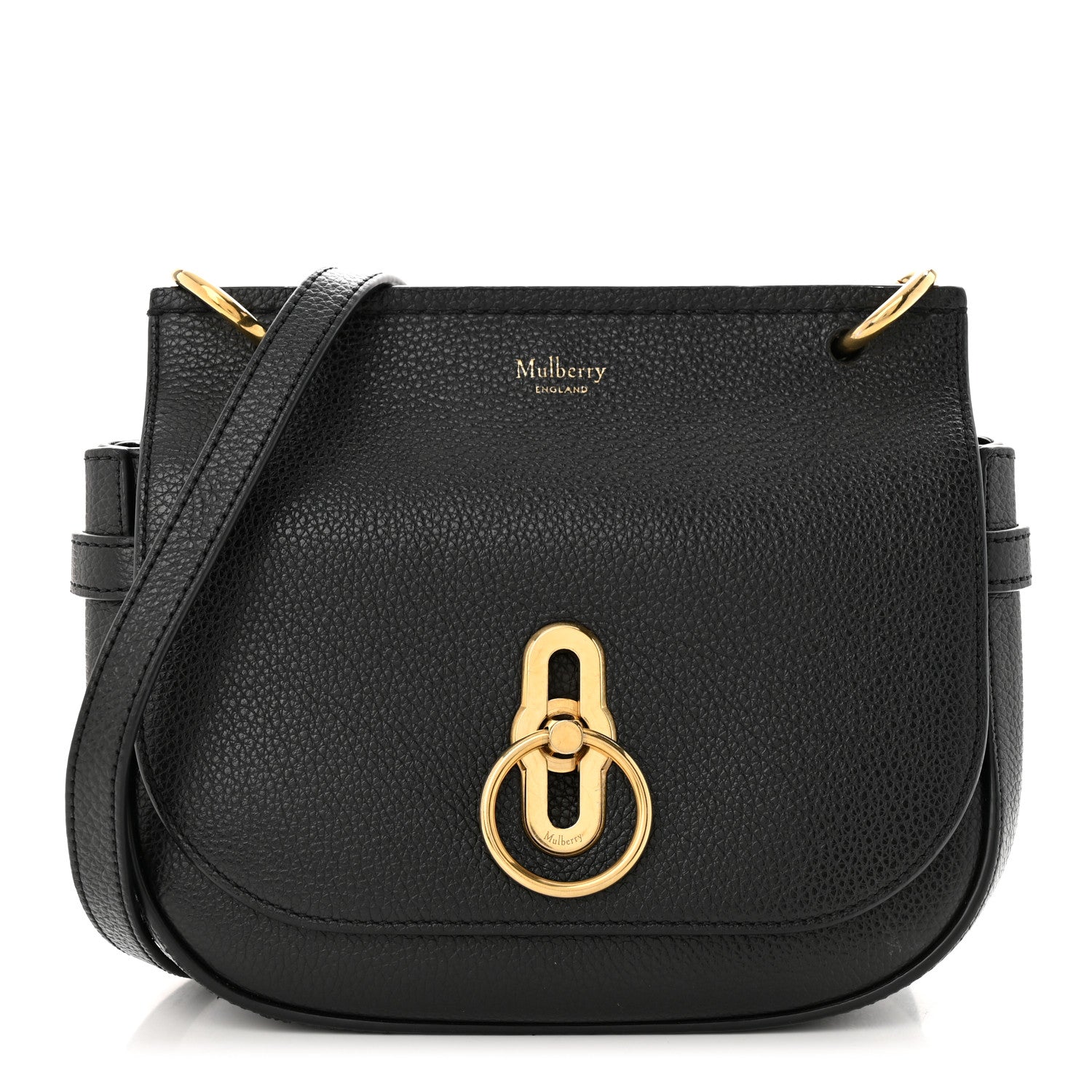 Mulberry Small Classic Grain Calfskin Small Amberley Satchel Black 1 of 11