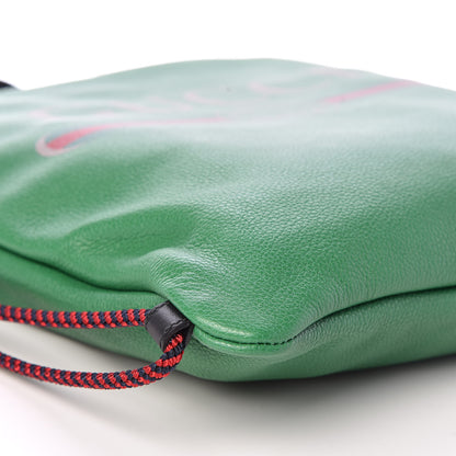 Gucci Calfskin Logo Drawstring Backpack Green 5 of 9