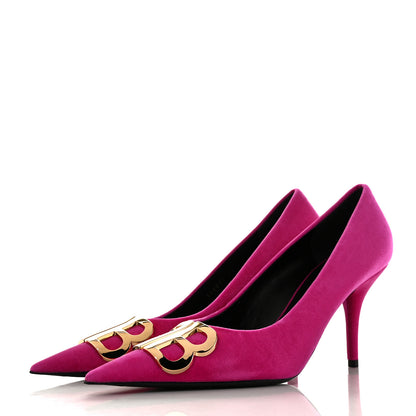 Balenciaga Velvet De Soie Pumps 40 Rose Fuchsia 3 of 8