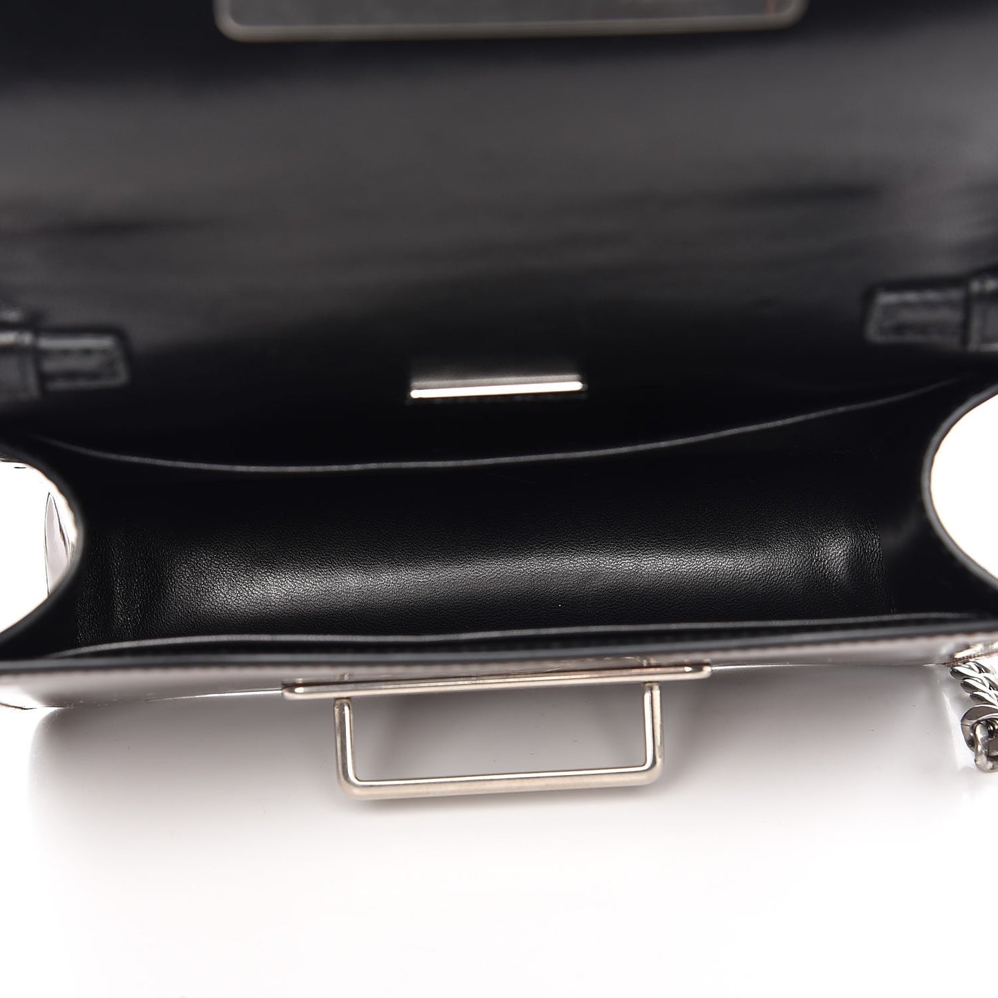 Metallic Vitello Saffiano Cahier Bag Cammeo Black