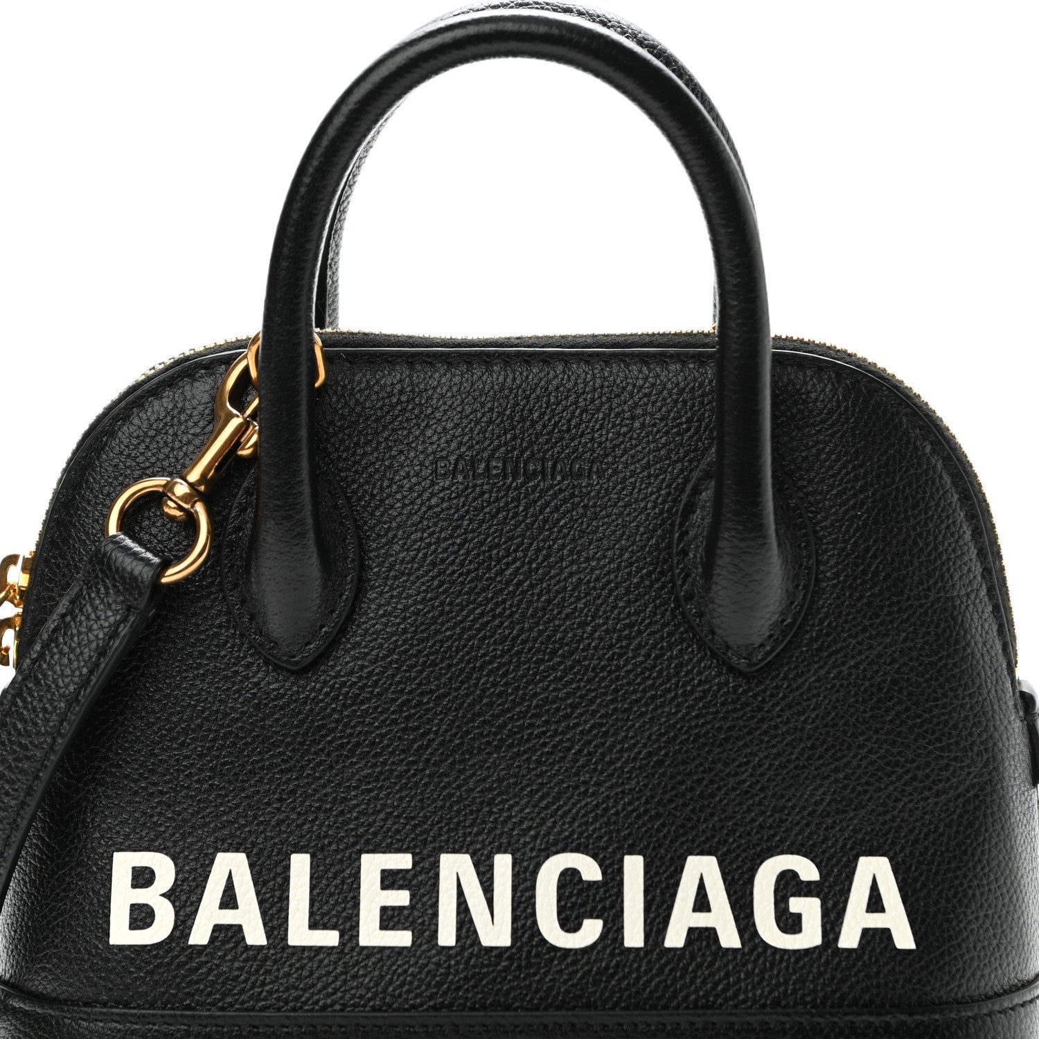 Balenciaga Grained Calfskin XXS Ville Top Handle Bag Black 9 of 11
