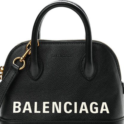 Balenciaga Grained Calfskin XXS Ville Top Handle Bag Black 9 of 11