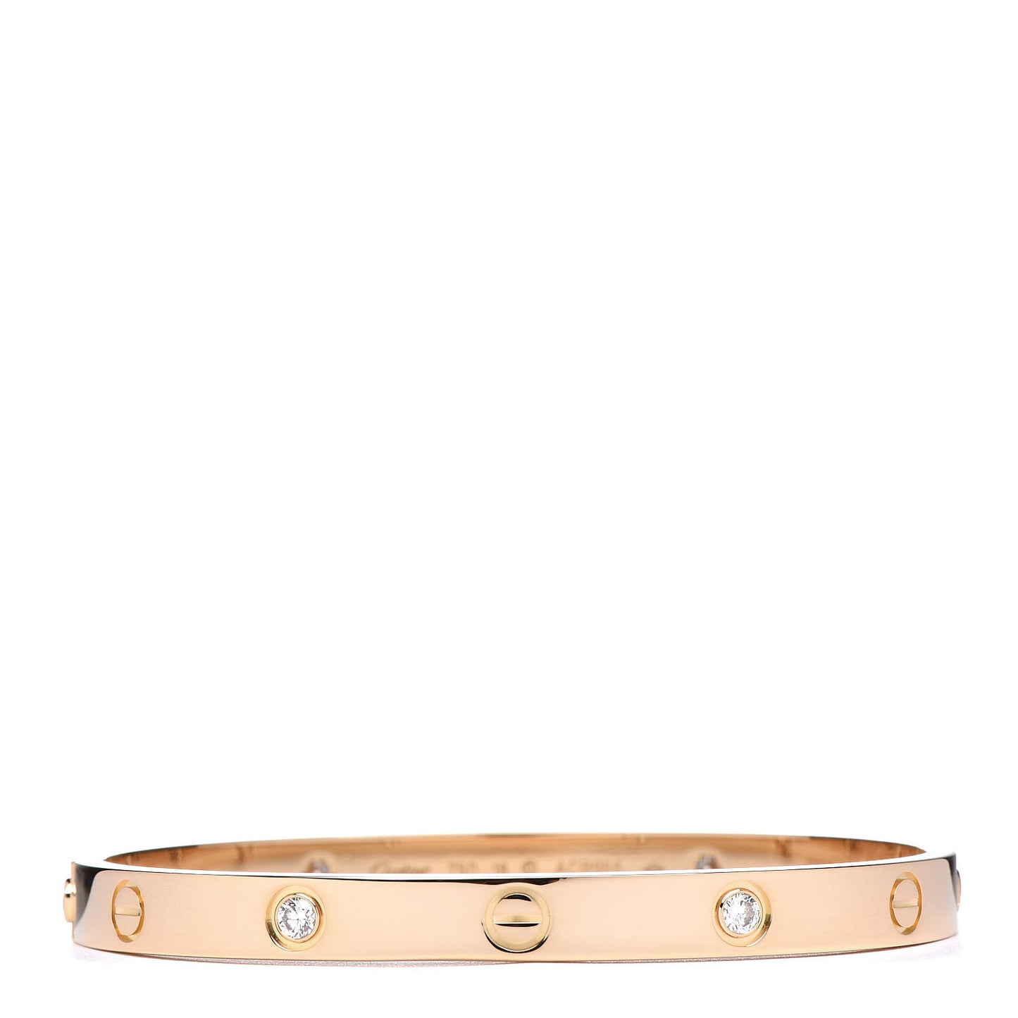 18K Yellow Gold 4 Diamond LOVE Bracelet 18
