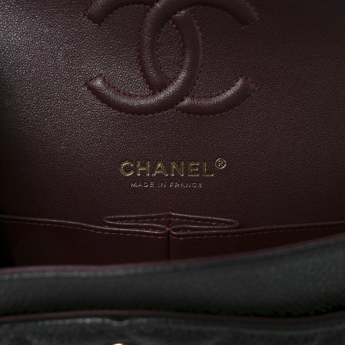 Caviar Quilted Small Double Flap Black