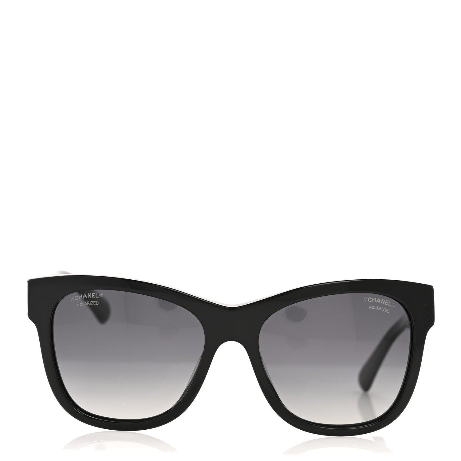 Chanel Acetate Polarized Square CC Sunglasses 5380 Black 2 of 8