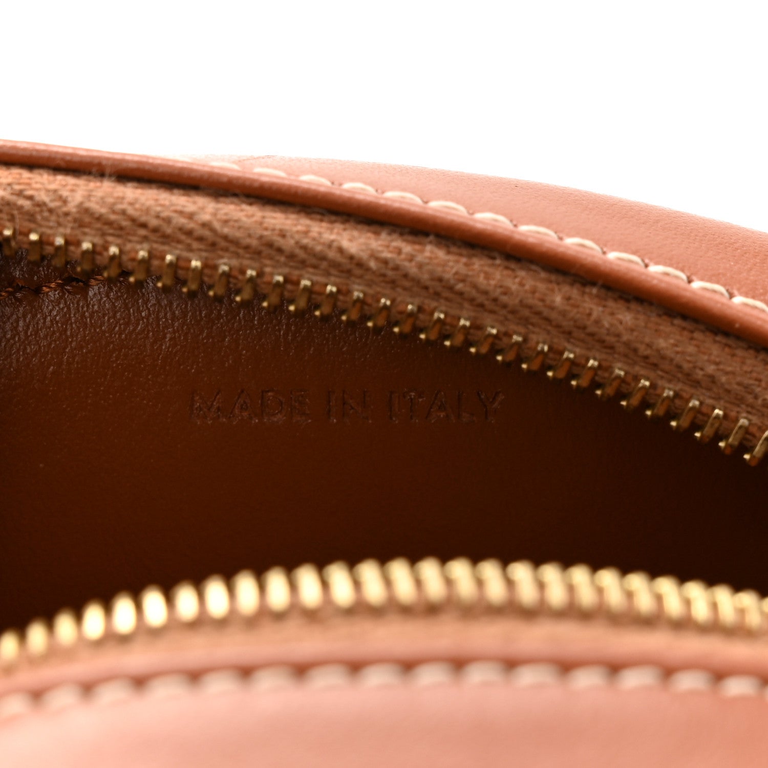 Celine Smooth Calfskin Cuir Small Triomphe Oval Crossbody Purse Tan 7 of 10