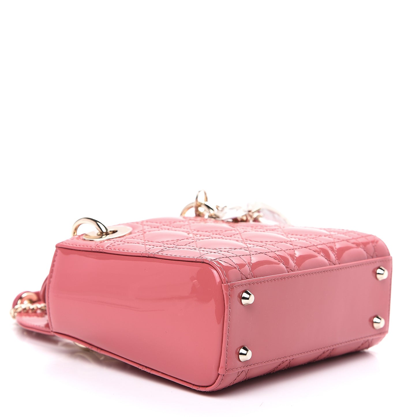 Patent Cannage Mini Lady Dior Pink