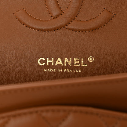 Chanel Lambskin Quilted Medium Double Flap Brown 6 of 12